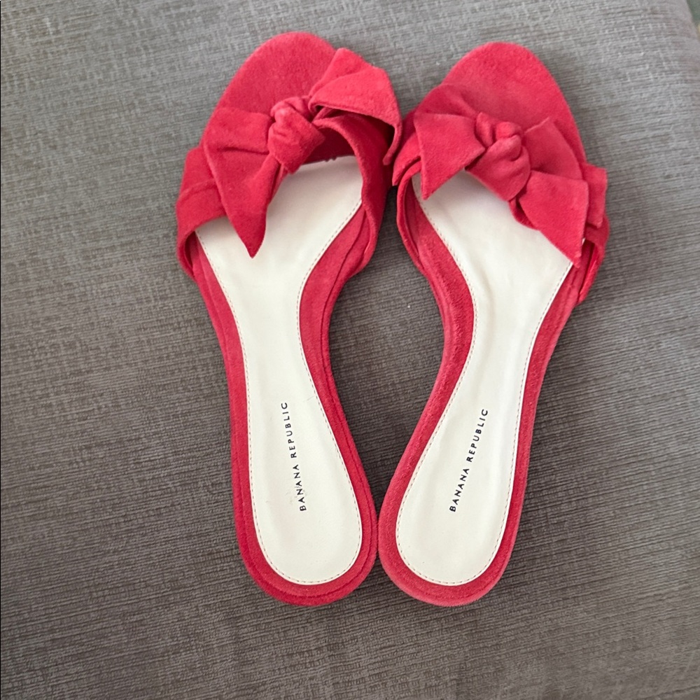 Banana Republic Red Suede Women's Sandals